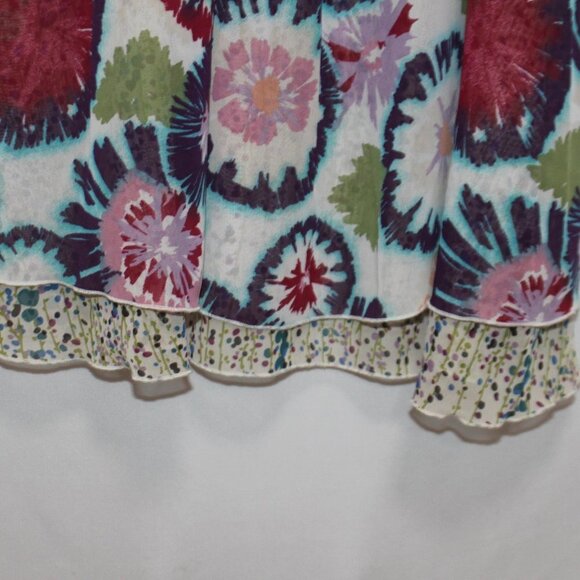 American Rag Abstract Floral Racer Back Tank Layered Top - Picture 9 of 15